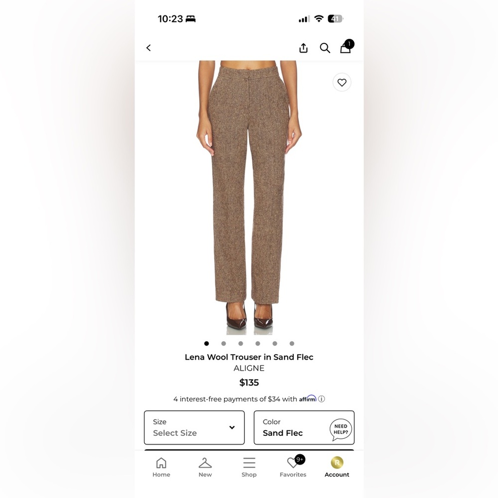 Lena Wool Trousers in Sand Fleck - Tailored Women's Wool Pants